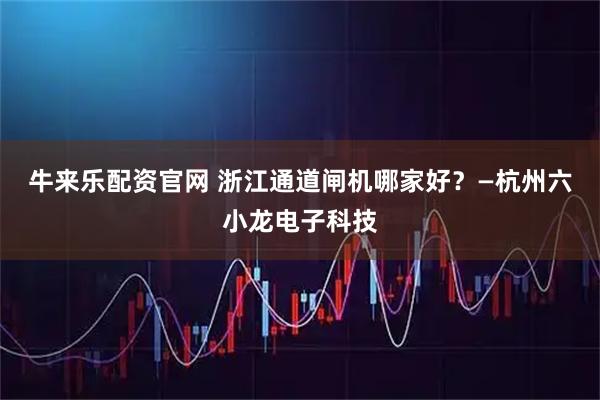 牛来乐配资官网 浙江通道闸机哪家好？—杭州六小龙电子科技